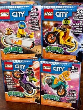 LEGO CITY STUNTZ BIKE BUNDLE X4 ALL UNOPENED